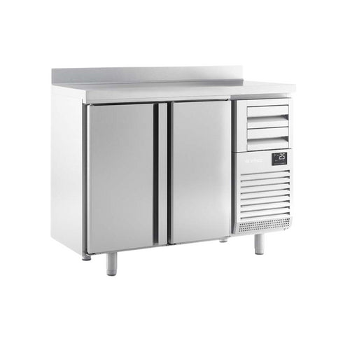 Arrière bar réfrigérée positive -2/+8°C 2 portes 1468x600x1050mm